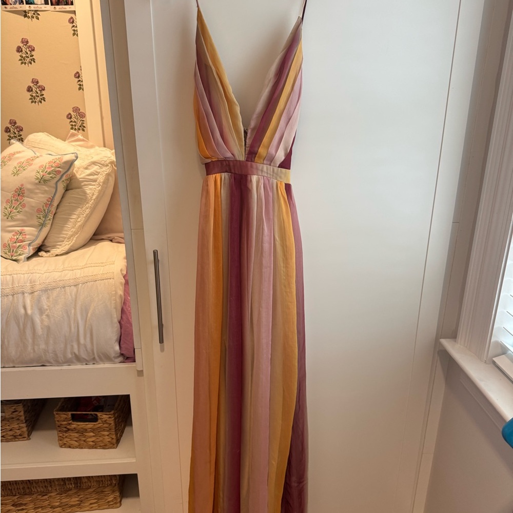 Vibrant Striped Maxi Dress